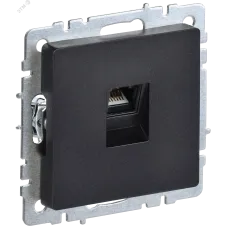BRITE Розетка компьютерная RJ45 кат.6 РК11-БрЧ черный IEK