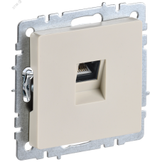 BRITE Розетка компьютерная RJ45 кат.6 РК11-БрКр бежевый IEK