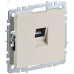 BRITE Розетка компьютерная RJ45 кат.6 РК11-БрКр бежевый IEK