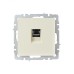 BRITE Розетка компьютерная RJ45 кат.6 РК11-БрКр бежевый IEK