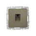 BRITE Розетка компьютерная RJ45 кат.6 РК11-БрШ шампань IEK