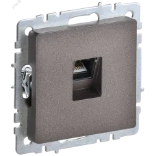 BRITE Розетка компьютерная RJ45 кат.6 РК11-БрТБ темная бронза IEK
