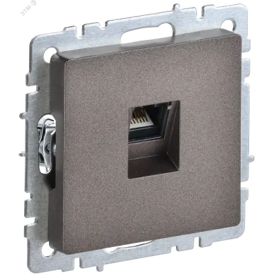 BRITE Розетка компьютерная RJ45 кат.6 РК11-БрТБ темная бронза IEK
