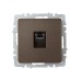 BRITE Розетка компьютерная RJ45 кат.6 РК11-БрТБ темная бронза IEK