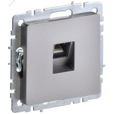 BRITE Розетка компьютерная RJ45 кат.6 РК11-БрС сталь IEK