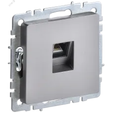 BRITE Розетка компьютерная RJ45 кат.6 РК11-БрС сталь IEK
