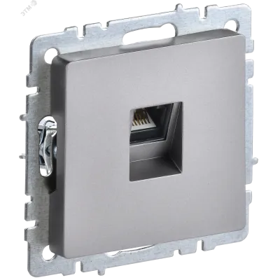 BRITE Розетка компьютерная RJ45 кат.6 РК11-БрС сталь IEK