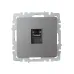 BRITE Розетка компьютерная RJ45 кат.6 РК11-БрС сталь IEK