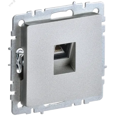 BRITE Розетка компьютерная RJ45 кат.6 РК11-БрА алюминий IEK