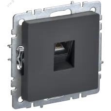 BRITE Розетка компьютерная RJ45 кат.6 РК11-БрГ графит IEK