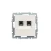 BRITE Розетка компьютерная двойная кат.5E RJ45 РК10-2-БрЖ жемчуг