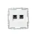 BRITE Розетка компьютерная двойная RJ45 кат.6 РК11-2-БрБ белый IEK