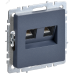 BRITE Розетка компьютерная двойная RJ45 кат.6 РК11-2-БрМ маренго IEK