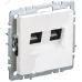 BRITE Розетка двойная RJ11+RJ45 кат.5E РК/Т12-БрБ белый