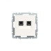 BRITE Розетка двойная RJ11+RJ45 кат.5E РК/Т12-БрЖ жемчуг