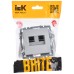 BRITE Розетка двойная RJ11+RJ45 кат.5E РК/Т12-БрА алюминий