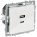 BRITE Розетка USB A+C 45Вт высокоскоростная зарядка РЮ11-2-БрБ белый IEK
