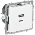 BRITE Розетка USB A+C 45Вт высокоскоростная зарядка РЮ11-2-БрАБ арктический белый IEK