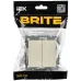 BRITE Выключатель 2-клавишный перекрестный 10А ВС10-2-3-БрКр бежевый IEK