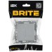 BRITE Выключатель 2-клавишный перекрестный 10А ВС10-2-3-БрА алюминий IEK