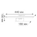 Настенный светодиодный светильник Gauss Medea BR022 7W 460lm 200-240V 440mm LED 1/20