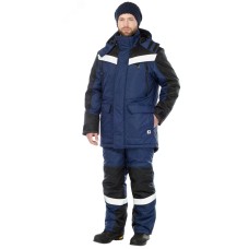 Костюм мужской утепленный Брансфилд с пк цв. синий-черный р.128-132/182-188