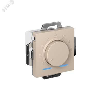 ATLASDESIGN ТЕРМОСТАТ электрон. теплого пола с датчиком, 10A, механизм, ПЕСОЧНЫЙ