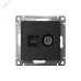 Розетка ATLASDESIGN двойная компьютерная+ТВ RJ45+TV категория 5E механизм карбон