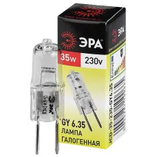 Лампочка галогенная ЭРА GY6.35-JCD-35W-230V GY6.35 35Вт капсула теплый белый свет