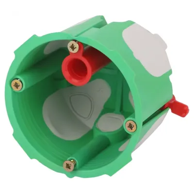 Коробка установочная KUU-68-55-unibox двухкомпонентная универсальная зеленая 68х55мм UniBox саморезы IP30