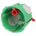 Коробка установочная KUU-68-55-unibox двухкомпонентная универсальная зеленая 68х55мм UniBox саморезы IP30