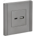 FORTE&PIANO Розетка USB A+C 3,1А FP550 сталь IEK
