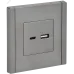 FORTE&PIANO Розетка USB A+C 3,1А FP550 сталь IEK