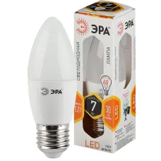 Лампочка светодиодная ЭРА STD LED B35-7W-827-E27 E27 / Е27 7Вт свеча теплый белый свет