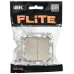 FLITE Выключатель 2-клавишный 10А ВС12-1-0-ФлШ шампань IEK
