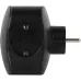 Разветвитель электрический 16А 3 розетки + 3 USB A+C с заземлением со шторками черный SP-3e-3USBAC-B
