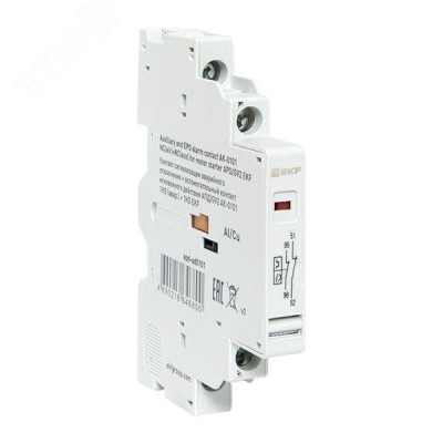 Контакт сигнализации аварийного отключения + вспомогательный контакт мгновенного действия АПД/GV2 АК-0101 1НЗ (авар.) + 1НЗ EKF