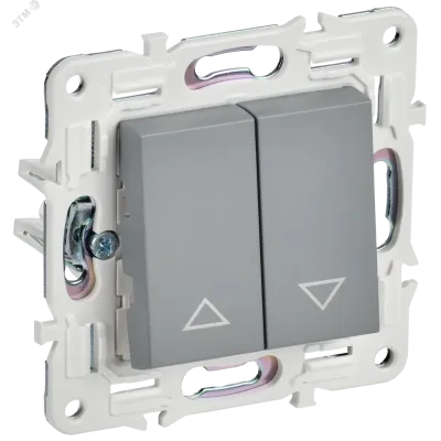 SKANDY Выключатель жалюзи 10А SK-V12Gr серый IEK