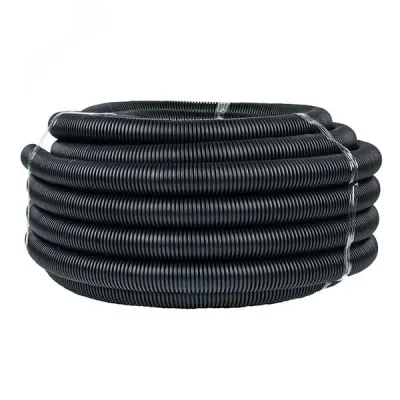 Труба гофрированная FRHF с зондом d40мм (25м.)черная Plast PROxima
