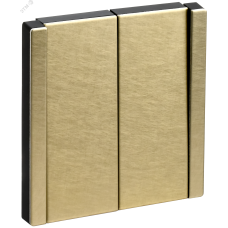 FORTE&PIANO Выключатель 2-клавишный проходной 10А FP607M металл шампань IEK