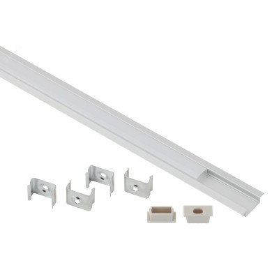 Комплект с врезным анодированным профилем ЭРА 2206 с фланцем 21х6мм 2м CAB251