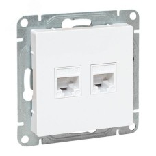 Эпика Механизм розетки RJ45 - 2шт (cat5) белый EKF