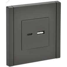 FORTE&PIANO Розетка USB A+C 3,1А FP350 серый IEK