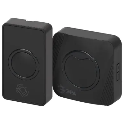 Звонок дверной беспроводной RGB подсветка 36 мелодий от сети чёрный C101 POLYCOLOR
