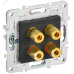 SKANDY Аудиорозетка 4-местная SK-A01G графит IEK