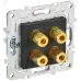 SKANDY Аудиорозетка 4-местная SK-A01G графит IEK