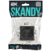 SKANDY Розетка без заземления с защитными шторками 10А SK-R01G графит IEK