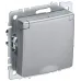 BRITE Розетка с заземлением с защитными шторками и крышкой 16А IP44 РСбш10-3-44-БрА алюминий