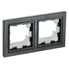 BRITE Рамка 2 поста IP44 РУ-2-БрЧ-44 черный