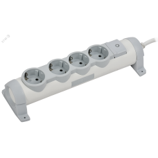 COMFORT Удлинитель У04К 4 места 2P+PE 5м 3х1,5мм2 16А белый IEK